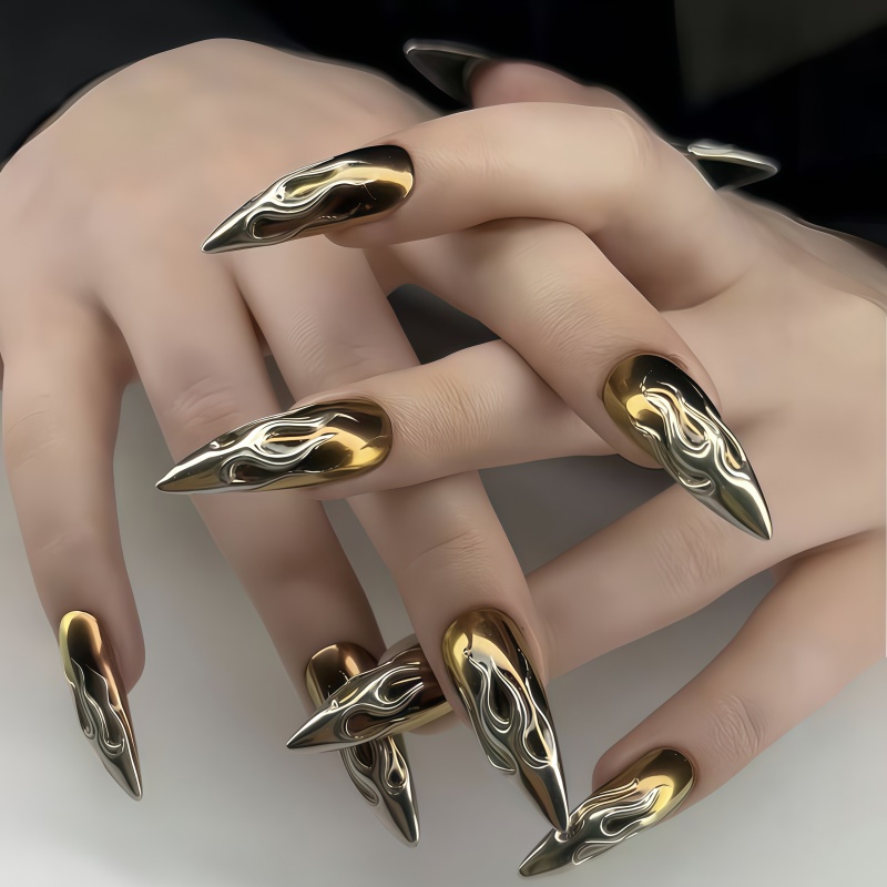 Nail Glitter Chrome - 24 Adet 3D Krom Gümüş Altın
