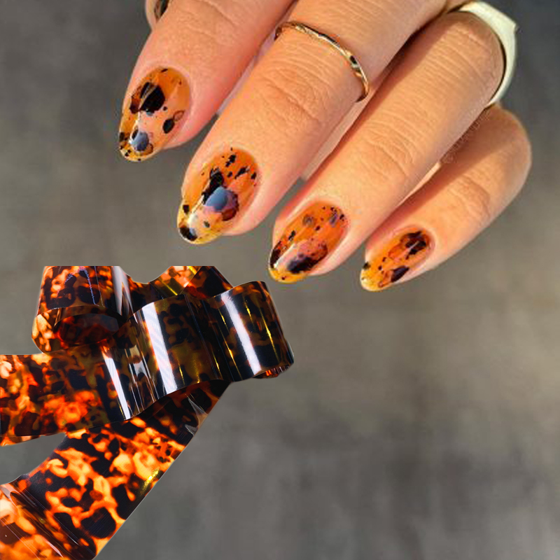 Nail Art Zebra - 1 rulo 100CM * 4CM kaplumbağa