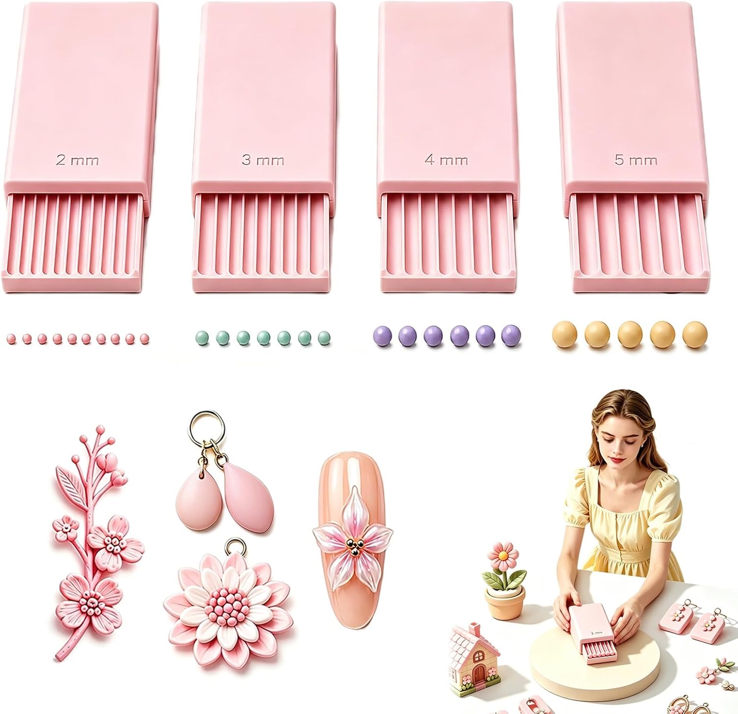 Nail Art Gel - 3D Baskı Kil Jel Topu Yapma