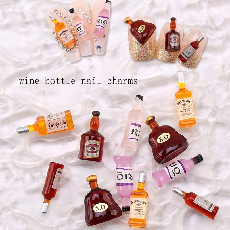 Nail Art Red Wine - 20 * adet Yeni Şarap Şişesi