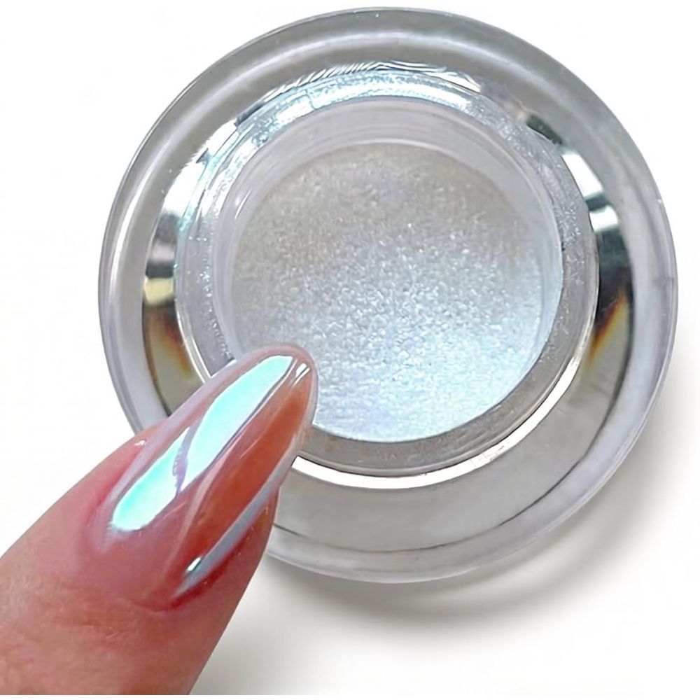 Nail Glitter Chrome - Krom Tırnak Tozu, Parlak Aurora Denizkızı