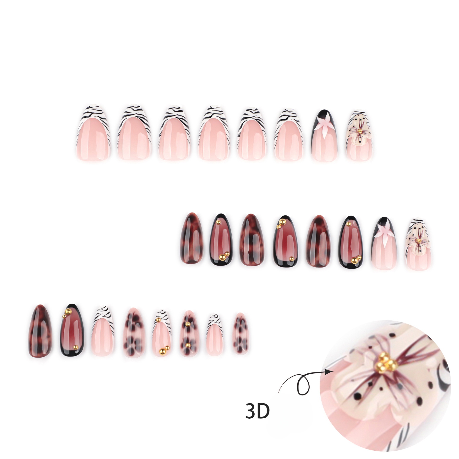 24 adet fransız zebra baskı ta - Nail Art Zebra incelemesi ve fiyatı