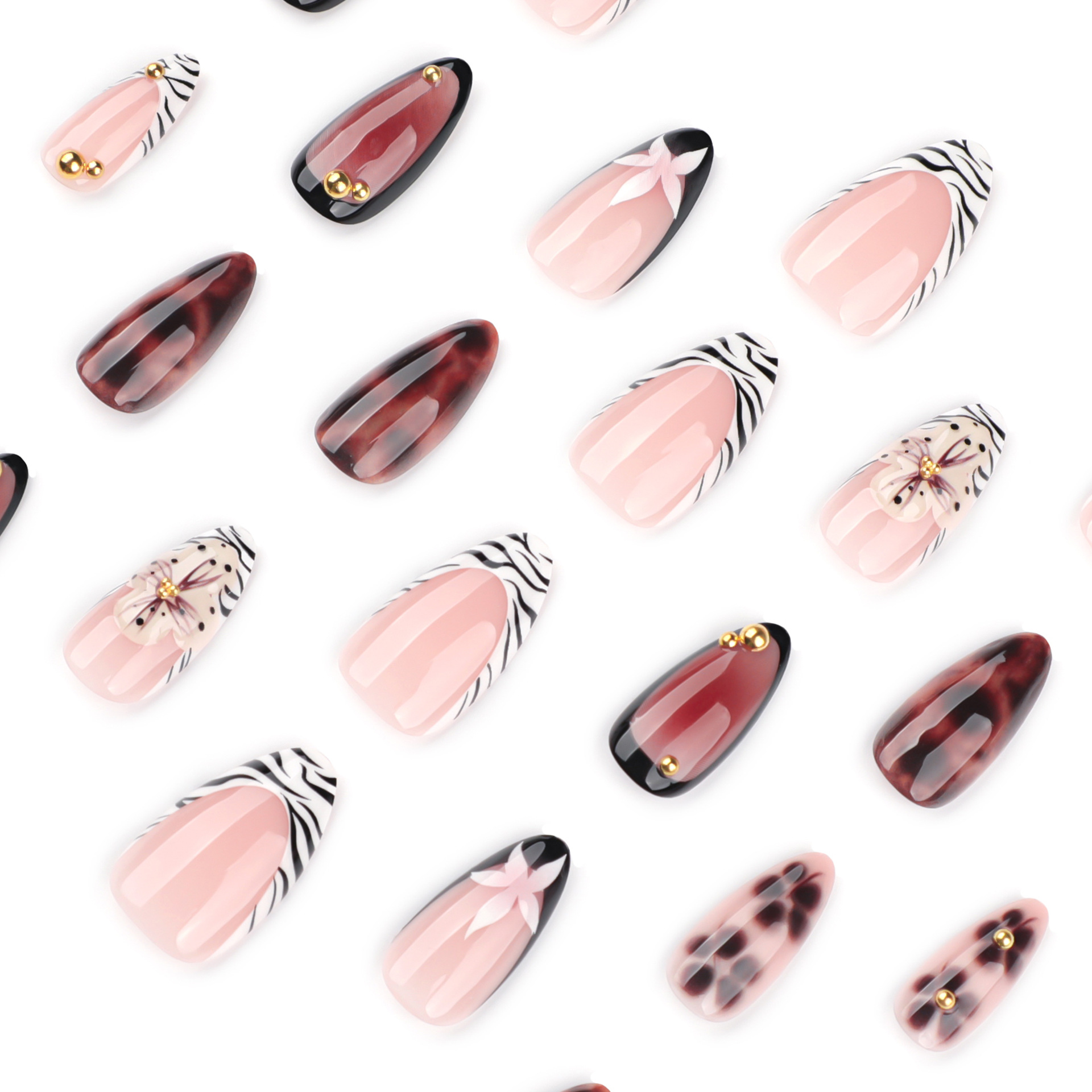 24 adet fransız zebra baskı ta - Nail Art Zebra incelemesi ve fiyatı