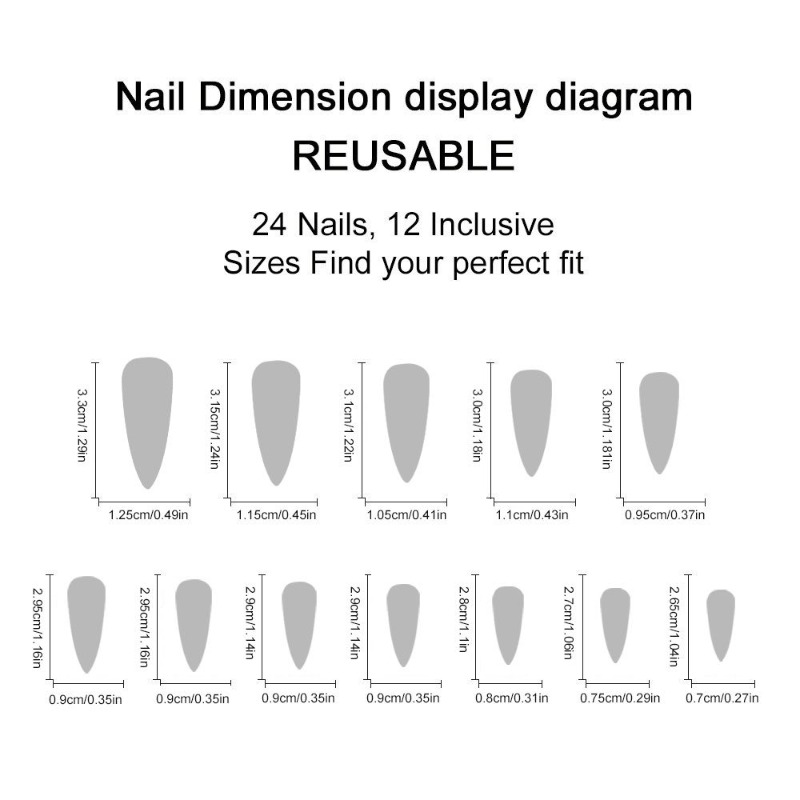 24 Adet Y2K Uzun Stiletto Takm - Nail Art Zebra incelemesi ve fiyatı
