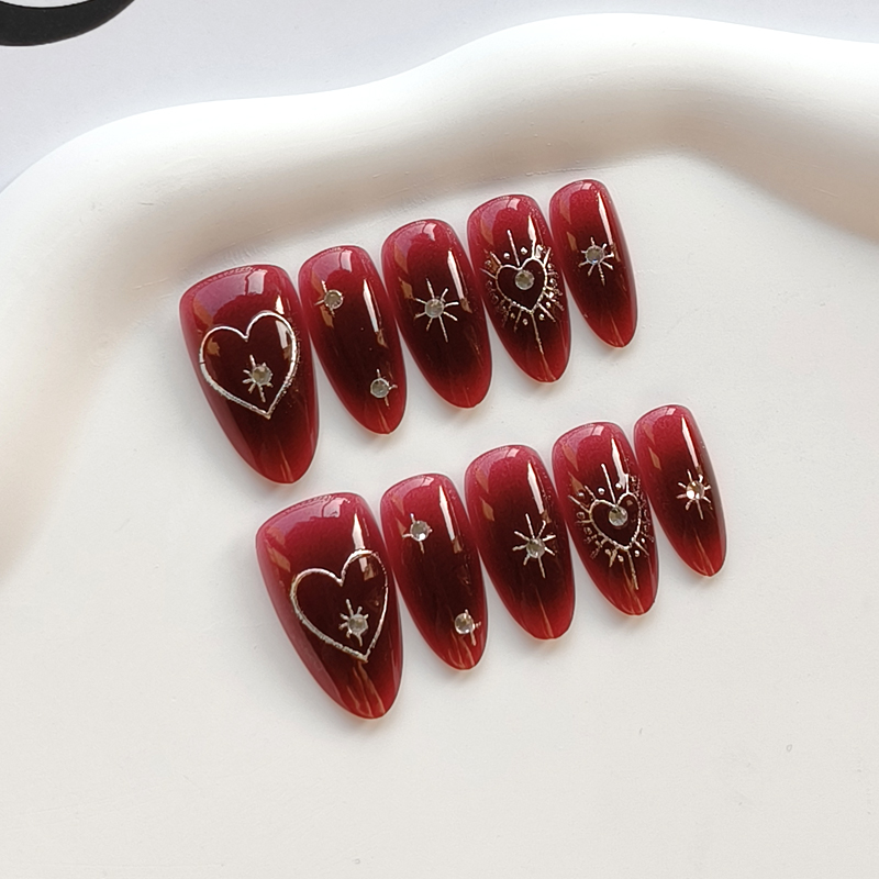 10 Adet Fransız Tarzı Bordo Ha - Nail Art Simple Elegant incelemesi ve fiyatı