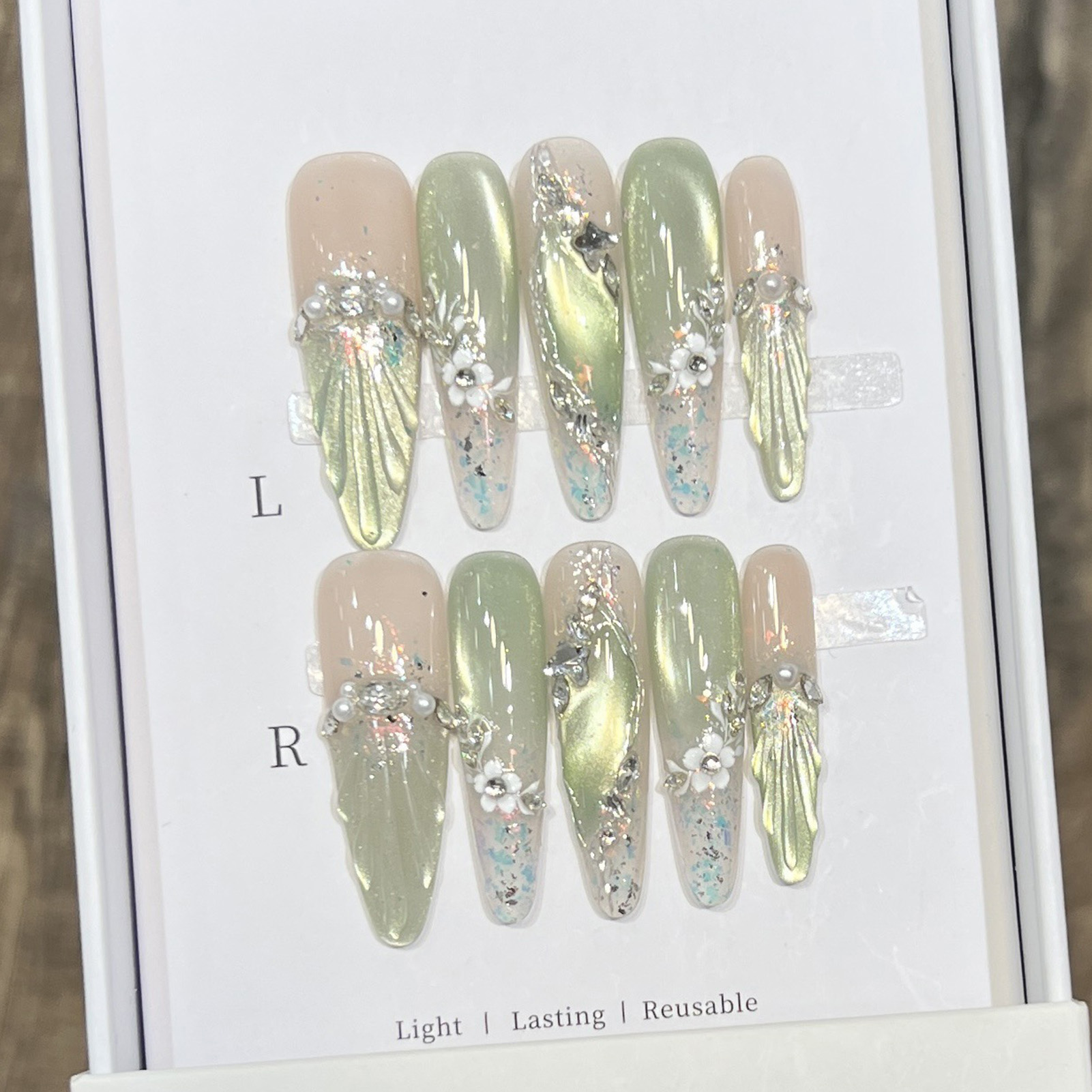 10 adet Uzun Badem takma tırna - Nail Art Wedding incelemesi ve fiyatı