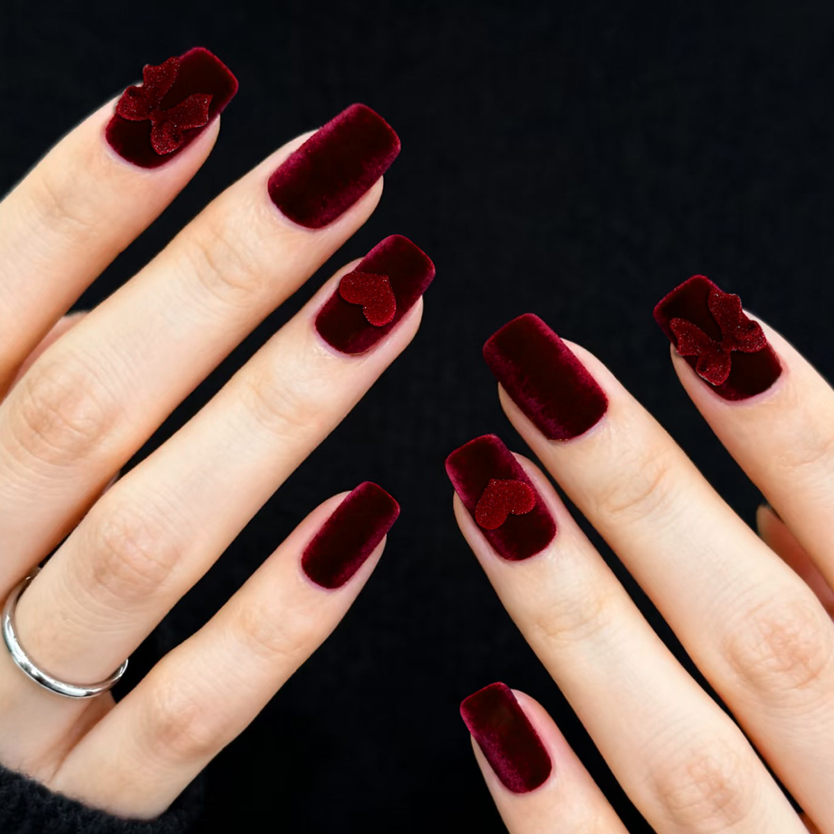 24 adet Şarap Kırmızısı Tam Ka - Nail Art Red Wine incelemesi ve fiyatı