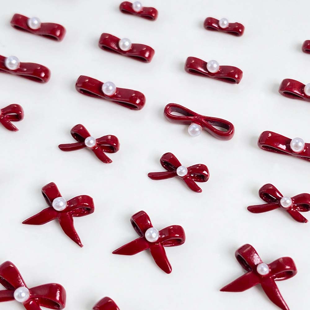 10 adet yeni yıl yay tırnak sa - Nail Art Red Wine incelemesi ve fiyatı