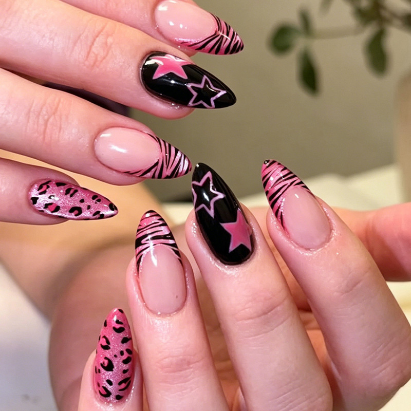 24 adet Y2K Pembe Zebra Leopar - Nail Art Zebra incelemesi ve fiyatı