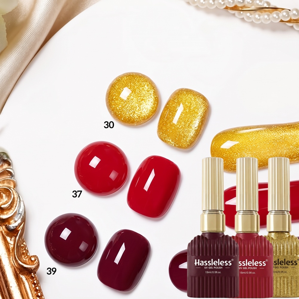 Sorunsuz Altın+Kırmızı Oje Jel - Nail Art Red Wine incelemesi ve fiyatı