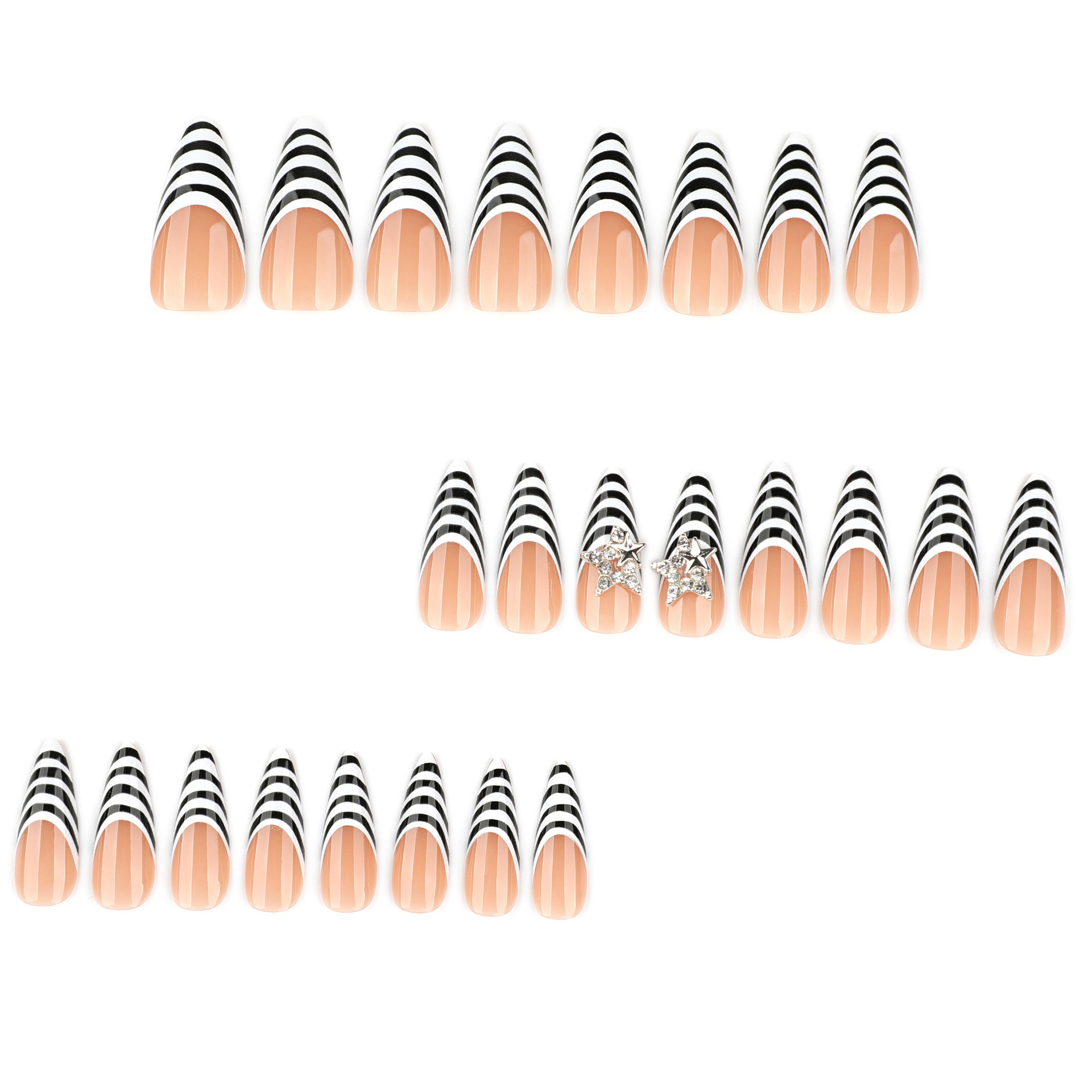 24 Adet Siyah Beyaz Zebra Dese - Nail Art Zebra incelemesi ve fiyatı