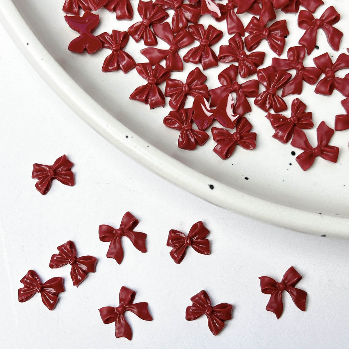 50 adet bordo 3D akrilik yay t - Nail Art Red Wine incelemesi ve fiyatı